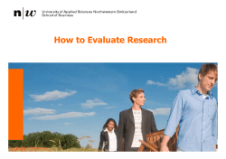 How to Evaluate Research 1
