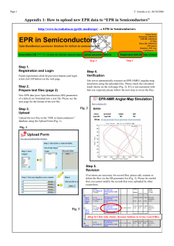 Appendix 1: How to upload new EPR data to “EPR...  EPR in Semiconductors Step 1.