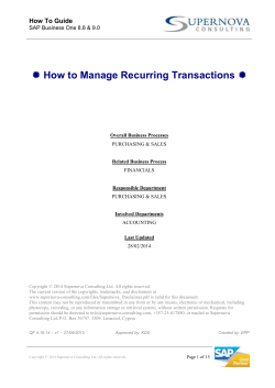 How to Manage Recurring Transactions How To Guide