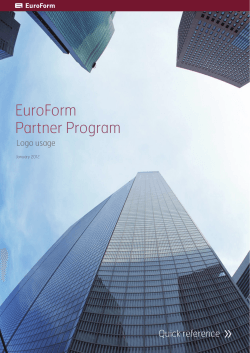 » EuroForm Partner Program Quick reference