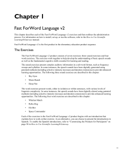 Chapter 1 Fast ForWord Language v2