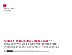 Grade 5: Module 2A: Unit 3: Lesson 1