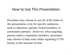 How to Use This Presentation