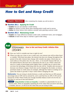 How to Get and Keep Credit Chapter 26 Ask Section 26.1