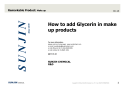 How to add Glycerin in make up products Remarkable Product: