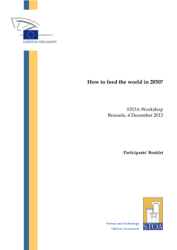 How to feed the world in 2050? STOA Workshop