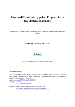 How to differentiate by price: Proposal for a five-dimensional mode