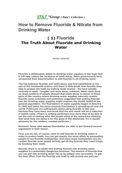 How to Remove Fluoride &amp; Nitrate from Drinking Water Fluoride