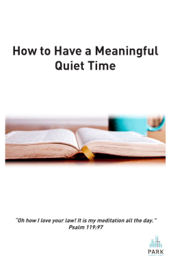 How to Have a Meaningful Quiet Time Psalm 119:97