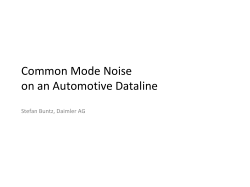 Common Mode Noise on an Automotive Dataline Stefan Buntz, Daimler AG