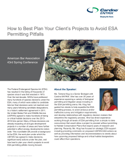 How to Best Plan Your Client’s Projects to Avoid ESA