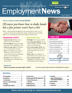 EmploymentNews Care Options Network