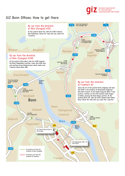 GIZ Bonn Offices: How to get there
