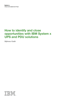 How to identify and close opportunities with IBM System x Reference Guide