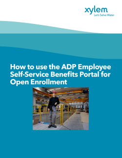 How to use the ADP Employee Self-Service Benefits Portal for Open Enrollment