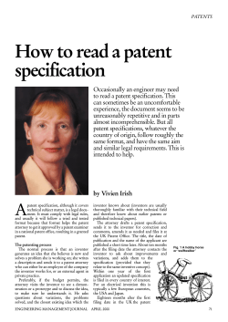 How to read a patent specification
