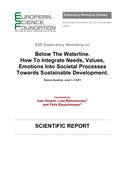 Below The Waterline. How To Integrate Needs, Values, Emotions Into Societal Processes