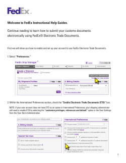 Welcome to FedEx Instructional Help Guides.
