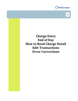 Charge Entry End of Day How to Read Charge Detail