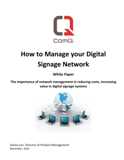How to Manage your Digital Signage Network  White Paper