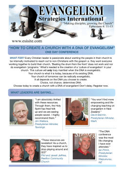“HOW TO CREATE A CHURCH WITH A DNA OF EVANGELISM”