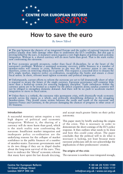 How to save the euro
