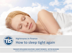 How to sleep tight again Nightmares in Finance
