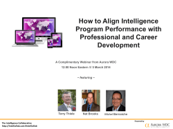 How to Align Intelligence Program Performance with Professional and Career Development