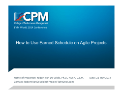 How to Use Earned Schedule on Agile Projects