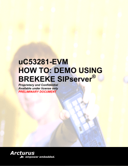 uC53281-EVM HOW TO: DEMO USING BREKEKE SIPserver