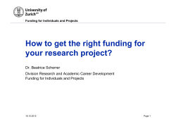 How to get the right funding for your research project?