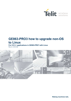 GE863-PRO3 how to upgrade non-OS to Linux