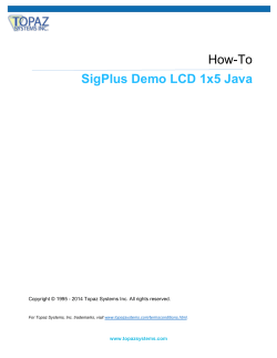 How-To SigPlus Demo LCD 1x5 Java
