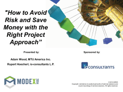 &#34;How to Avoid Risk and Save Money with the Right Project