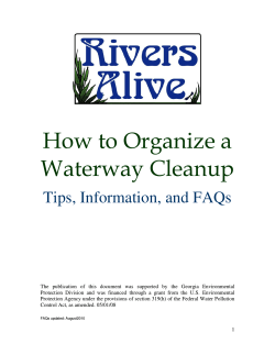 How to Organize a Waterway Cleanup Tips, Information, and FAQs