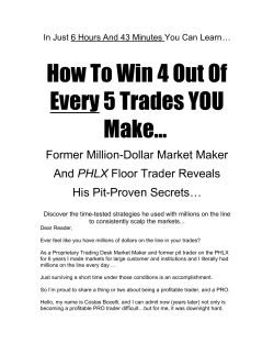 How To Win 4 Out Of Every 5 Trades YOU Make…