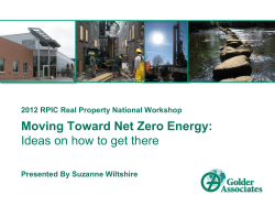 Moving Toward Net Zero Energy: Ideas on how to get there