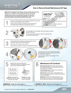 How to Remove/Install Maintenance Kit Tags