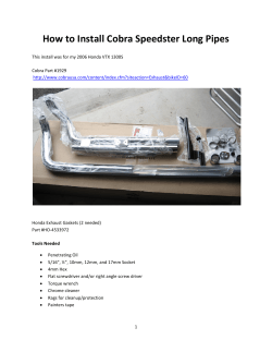 How to Install Cobra Speedster Long Pipes 