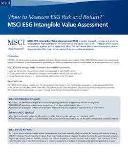 ‘How to Measure ESG Risk and Return?’