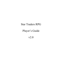 Star Traders RPG  Player’s Guide v2.0