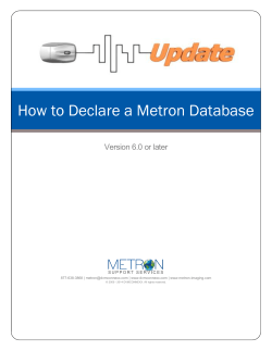 How to Declare a Metron Database