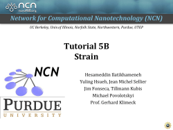 Tutorial 5B Strain Network for Computational Nanotechnology (NCN)