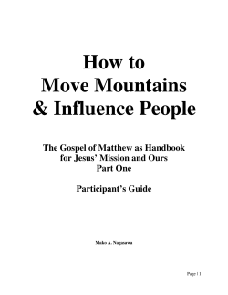 How to Move Mountains &amp; Influence People
