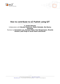 How to contribute to eZ Publish using GIT