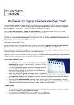 How to Better Engage Facebook Fan Page ‘Fans’