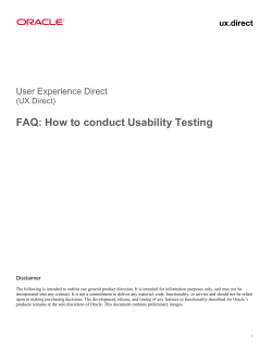 FAQ: How to conduct Usability Testing  User Experience Direct (UX Direct)