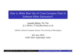 How to Make Best Use of Cross-Company Data in {L.L.Minku,