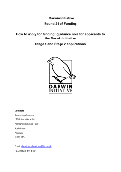 Darwin Initiative Round 21 of Funding