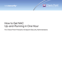 How to Get NAC Up-and-Running in One Hour